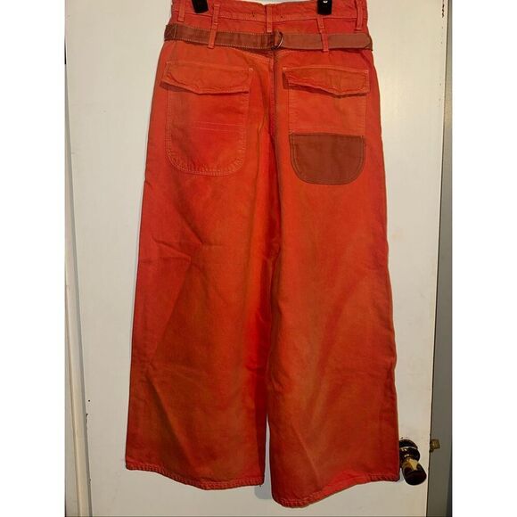 Free People We The Free Oklahoma Sunset Waterfalls Baggy Wide Leg Denim Jeans wo - Picture 3 of 8